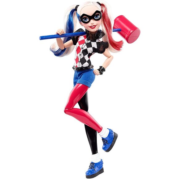 DC Super Hero Girls Harley Quinn 12-Inch Deluxe Collector Doll With Accessories - Picture 14 of 15